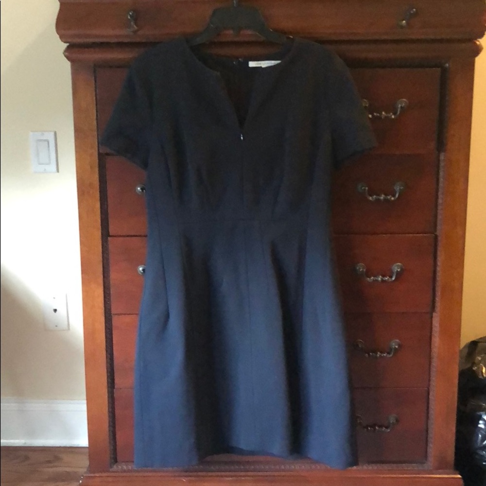 Diane Von Furstenberg Navy Blue Zip Front Sz 14